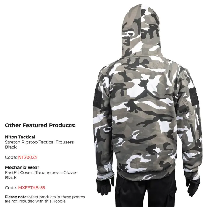 Niton Tactical Grey Camo Tactical Zip Up Hoodie Niton999