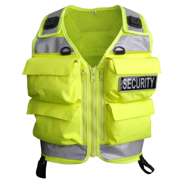 Niton Tactical Hi-Vis 4 Pocket Security Vest Yellow - Niton999