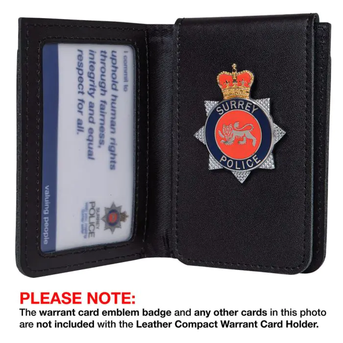 bushdebrunt レディガード letter ブラック タン Niton Tactical Leather Compact Warrant Card Holder in Black - Niton999