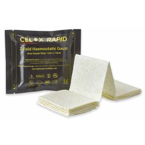 CELOX™ Rapid 5ft Z-Fold Haemostatic Gauze – One Gauze Strip 1.5 m x 7.6 cm