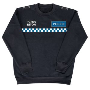 CUSTOMISE ME – Niton999 Kids Police Jumper - Black
