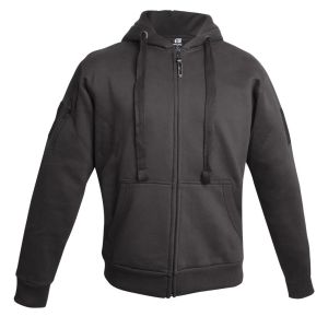 Front view of the CT Grey Zip Up Hoodie with full-length YKK zipper and front pockets.