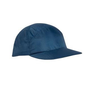 Side angle view of the Foldable Low Profile Cap in Oxford Navy, featuring a short peak and smooth front panel.