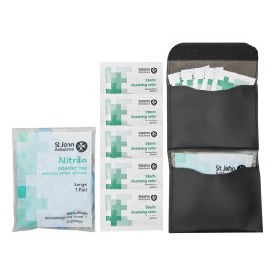 Glove Pouch with Contents 