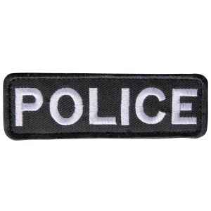 Embroidered Hook & Loop Police Badge - Small
