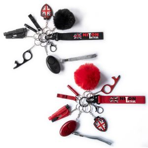 Mates Rates – 2 x Niton Tactical Safety Key Chain – Black & Red   