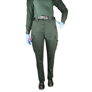 Front view of Women's Paramedic Trousers, showing multiple pockets and belt loops.