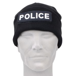Watch Cap With Removable Hook & Loop Police Logo