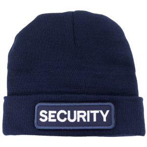 Navy Watch Cap with Removable Hook & Loop Security Logo