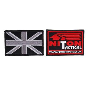 Embroidered Union Flag Hook & Loop Badges - 2 Pack