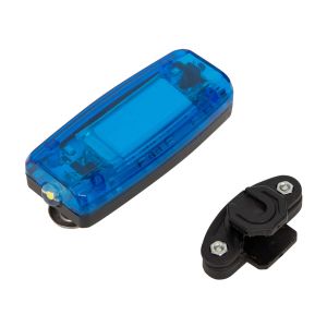 The Blueline Personal Safety Light with Blue Flashing Emergency Light mode, shown alongside its Niton Tactical LiteDock, illustrating the light's portability and the dock's secure mounting system for quick attachment and detachment on duty gear.