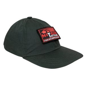 Displayed is a Niton Tactical Operator Cap, featuring a textured, grid-patterned durable fabric. Affixed to the front is a striking logo badge in contrasting red and white detailing the 'NITON TACTICAL' brand and its website address