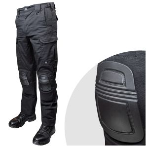 Niton Tactical Stretch Ripstop Tactical Trousers With External Knee Pad – Black 