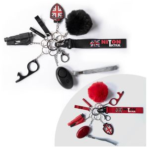 Niton Tactical Safety Keychain Kit with Personal Alarm