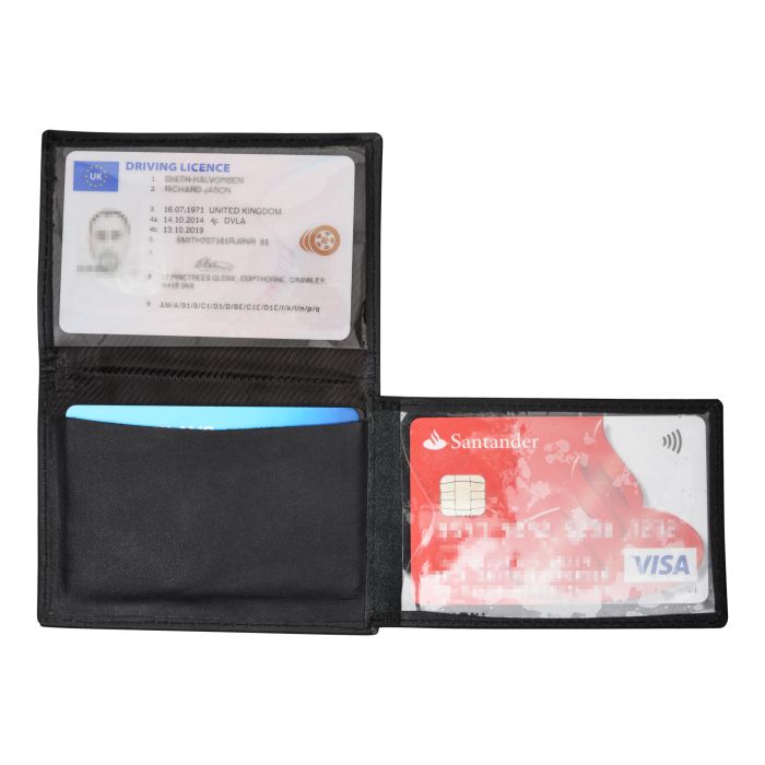 Leather Protection Case Cover Grey Card Holder - Car Papers, Permitted