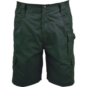 6 pocket shorts midnight green front