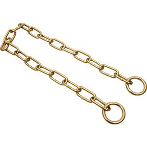 Niton Equipment K9 Brass Fur Saver Check Chain

K9 Brass Fur Saver Check Chain has Larger links means your dog's coat is less likely to get caught up and pull. Chains are available in lengths from 24" to 30".