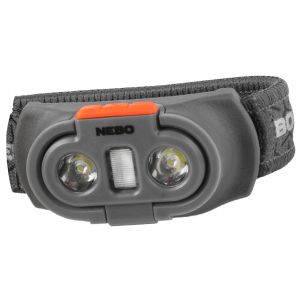 Nebo Einstein Headlamp 750, front view of torch and elasticated headband