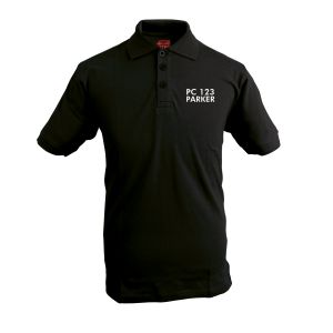 Embroidered Polo Shirt - Black