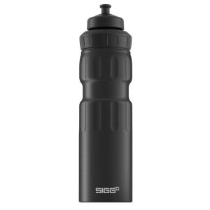 Sigg Black Aluminium Water Bottle 750ml. Crafted from high-quality, recyclable aluminium, this bottle boasts robustness while remaining astonishingly lightweight. 