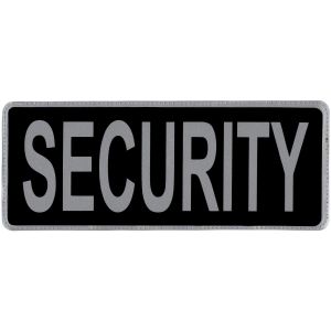 Security Hook & Loop Reflective Black Badge - Large