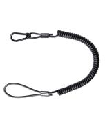 Heavy duty coiled Kevlar lanyard with specialist snap hook