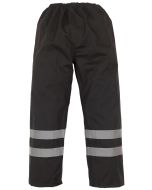 Hi-Vis Waterproof Over Trousers - Black