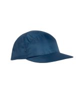 Side angle view of the Foldable Low Profile Cap in Oxford Navy, featuring a short peak and smooth front panel.