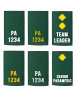 CUSTOMISE ME - Heat Applied Text Slider Epaulettes - Midnight Green
