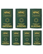 HPAC Registered Epaulettes - Green with Yellow Printing