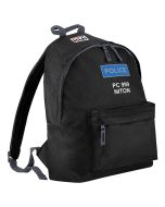 CUSTOMISE ME - Police Kids Backpack - Black