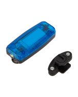 The Blueline Personal Safety Light with Blue Flashing Emergency Light mode, shown alongside its Niton Tactical LiteDock, illustrating the light's portability and the dock's secure mounting system for quick attachment and detachment on duty gear.