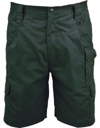 6 pocket shorts midnight green front