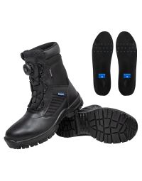 Blueline 8" Patrol Waterproof Fitgo Laceless Boots - Black Police Boots
