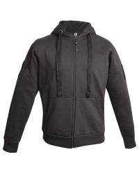 Front view of the CT Grey Zip Up Hoodie with full-length YKK zipper and front pockets.