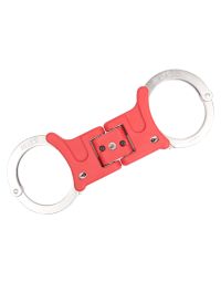 Hiatt Ultimate Hinged Speedcuffs - Nickel - Red