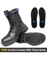 Blueline 8" Patrol Side Zip Boots - Black Police Boots