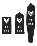 Black Custom Epaulettes with Heat Applied Text