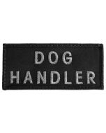Dog Handler Chest Patch, dog handler silver velcro patch, dog handler velcro badge