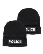 Niton Tactical Watch Cap with Hook & Loop Police Logo - 2 pack