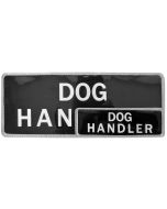 2 pack Dog Handler Reflective Black Badges. Each pack contains 1 large and 1 small reflective Hook & Loop backed badge for increased visibility and better identification.

niton, tactical, dog, canine, k9, handler, police, security, id, reflective, silv