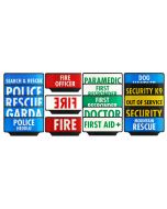 Responder ID Reflective Visor Signs