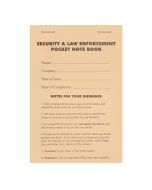 Security & Law Enforcement Pocket Note Book