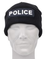Watch Cap With Removable Hook & Loop Police Logo