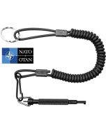 Coiled Ballistic Kevlar Lanyard with Standard Clip - NATO Approved 