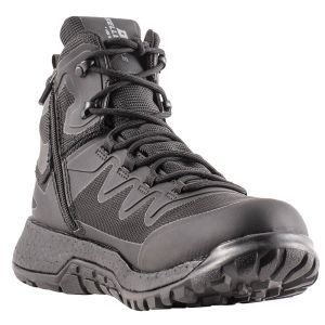 Athletic Strobel construction, a YKK coil zipper with a self-locking pull tab, and an athletic-style "ghilly" lacing system are all features of the Belleville AMRAP Vapor boot.