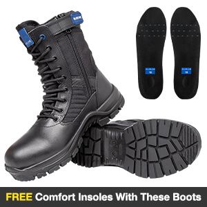 Blueline 8" Patrol Side Zip Boots - Black Police Boots