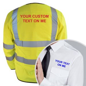 Customisation Service – Custom Heat Sealed Text on Clothing Items