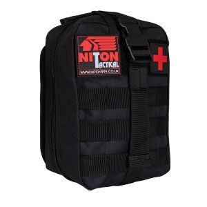 Niton Tactical Rip Away MOLLE Medical Pouch Bag-Large-Black