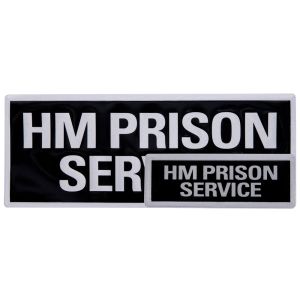H M Prison Service Sew On Reflective Badges